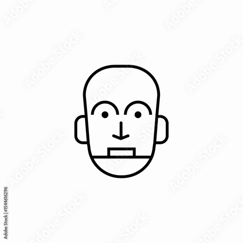 robot head technology icon sign vector