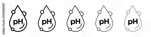 PH value icon filled flat sign concept for web design.