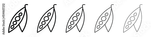 Peapod icon filled flat sign concept for web design.