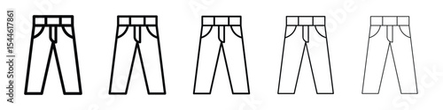 Pants icon filled flat sign concept for web design.