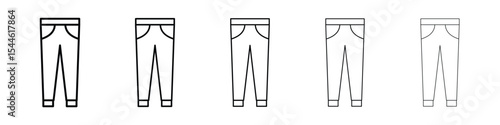 Pants trousers icon filled flat sign concept for web design.