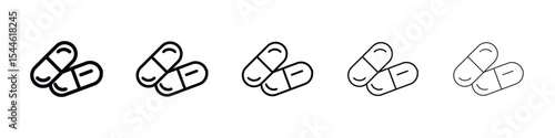 Painkiller icon filled flat sign concept for web design.