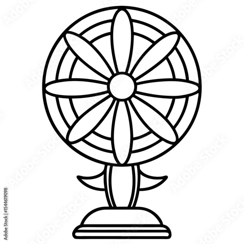 Minimal Table Fan Illustration