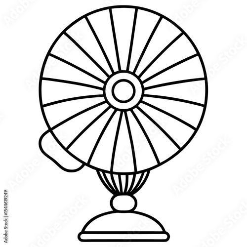 Minimal Table Fan Illustration