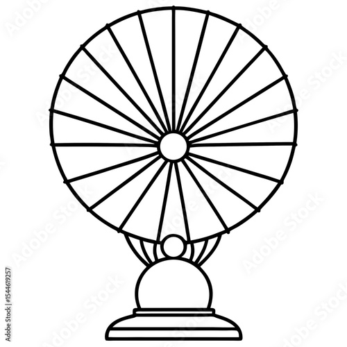 Minimal Table Fan Illustration