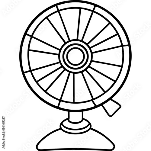 Minimal Table Fan Illustration