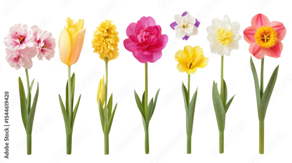 Set of garden flowers cut out on white background
Set of garden flowers cut out on white background