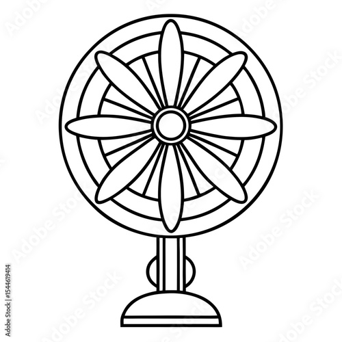 Minimal Table Fan Illustration
