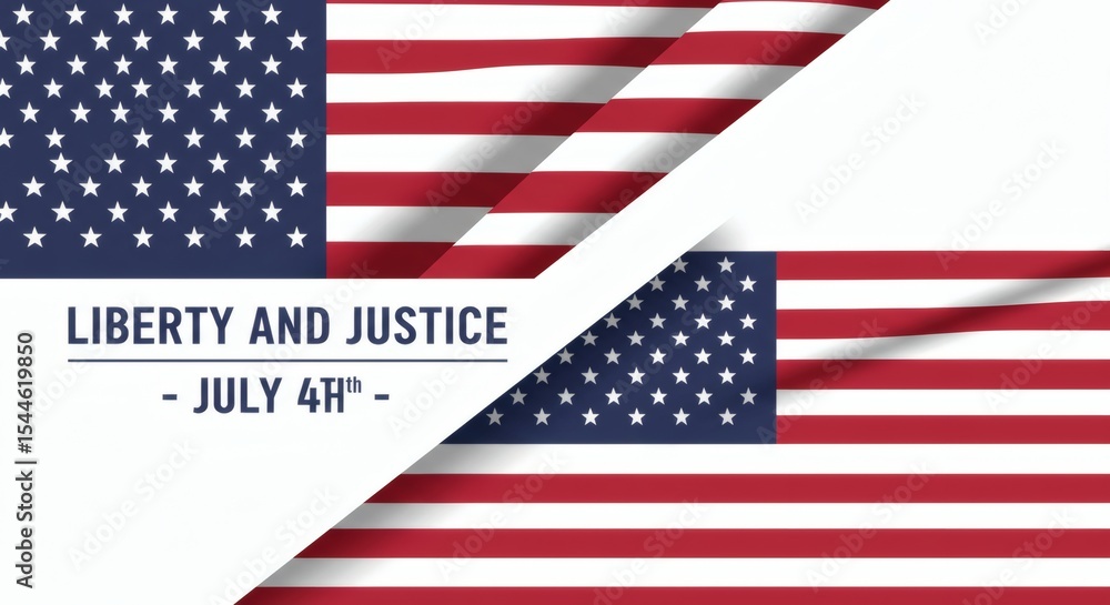 Fototapeta premium Celebrating Independence Day American Flag Design for July 4th