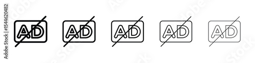 No audio description icon filled flat sign concept for web design.