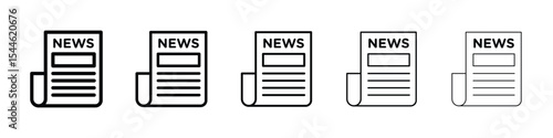 News icon filled flat sign concept for web design.