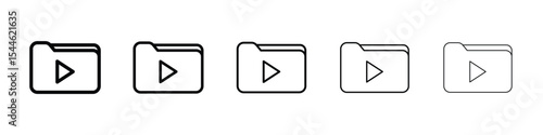 Multimedia files icon filled flat sign concept for web design.