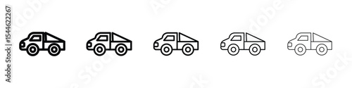 Monster truck icon filled flat sign concept for web design.