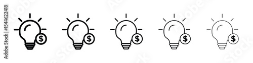 Money idea icon filled flat sign concept for web design.