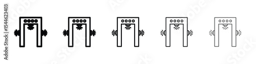 Metal detector icon filled flat sign concept for web design.