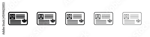 Medical marijuana card icon filled flat sign concept for web design.