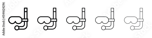 Mask snorkel icon filled flat sign concept for web design.