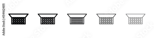 Makeup palette icon filled flat sign concept for web design.