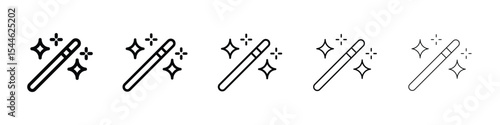 Magic wand icon filled flat sign concept for web design.