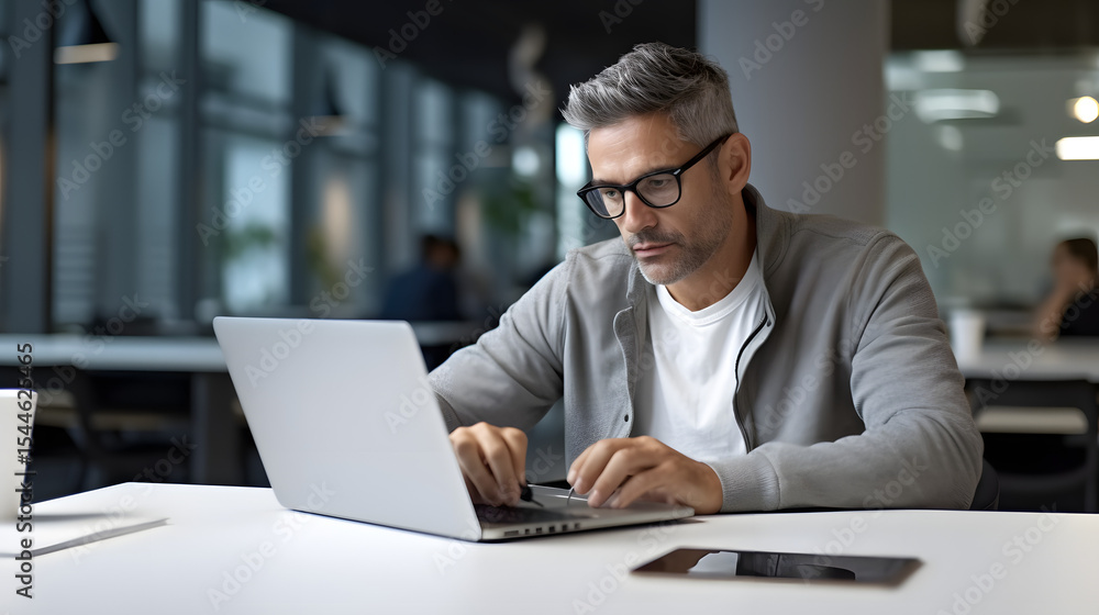 businessman working on laptop businessman working on laptop
