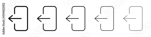 Log out icon filled flat sign concept for web design.