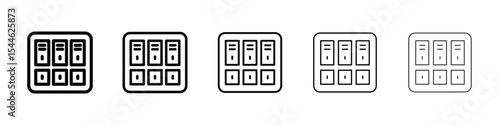 Lockers icon filled flat sign concept for web design.