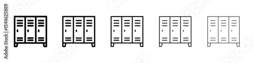Lockers icon filled flat sign concept for web design.