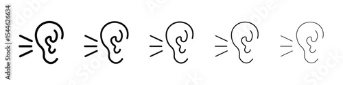 Listening icon filled flat sign concept for web design.