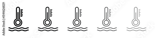 Liquid temperature icon filled flat sign concept for web design.