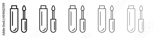 Lip gloss icon filled flat sign concept for web design.