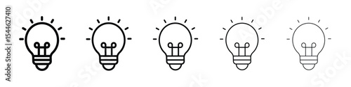 Lightbulb icon filled flat sign concept for web design.