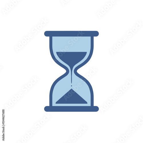 Stylized Hourglass Depicting Times Passage and Concept of Waiting.