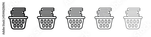 Laundry basket icon filled flat sign concept for web design.