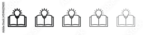 Knowledge icon filled flat sign concept for web design.