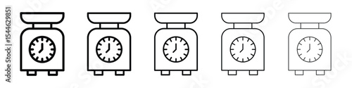 Kitchen scales icon filled flat sign concept for web design.