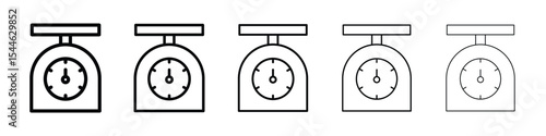 Kitchen scales icon filled flat sign concept for web design.