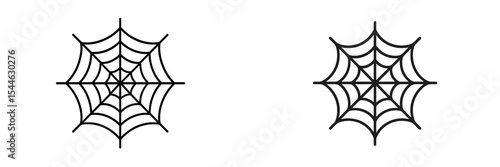 Intricate spider webs captured in bold outlines showcase craftsmanship and nature's artistry in a minimalist design