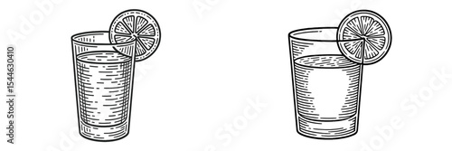 Refreshing summer drinks featuring glasses of lemonade with lemon slices garnishing the rim at a sunny outdoor gathering