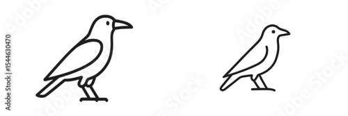 Illustration of stylized birds side by side showcasing simplicity in design and varying shapes for a creative project