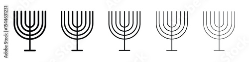 Jewish Candles icon filled flat sign concept for web design.