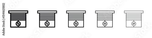 Jalousie icon filled flat sign concept for web design.