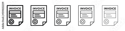 Invoice icon filled flat sign concept for web design.