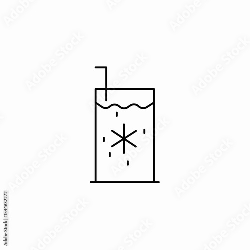 cold drink icon sign vector