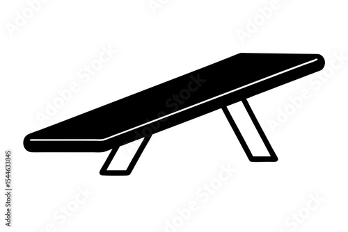 Diving Board on White Background – High-Quality Isolated Sports & Pool Image