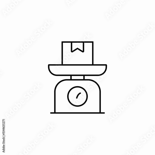 package weight icon sign vector