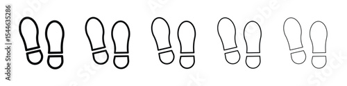 Imprint soles shoes icon filled flat sign concept for web design.