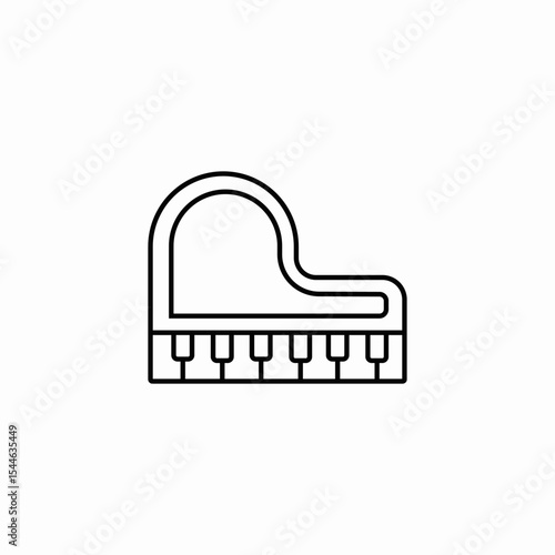piano music icon sign vector