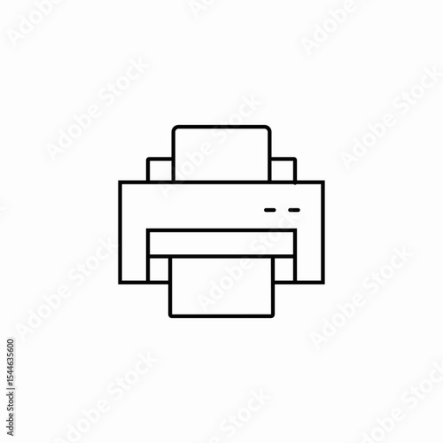 ptinting printout icon sign vector