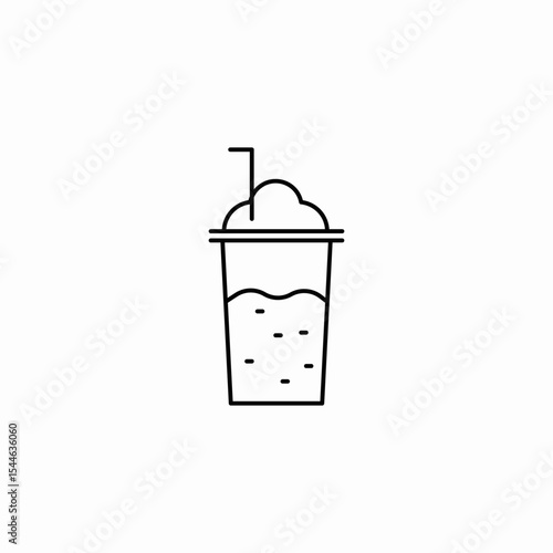 soda drink cup icon sign vector