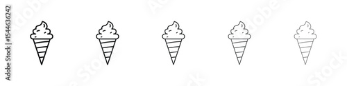 Ice cream icon filled flat sign concept for web design.